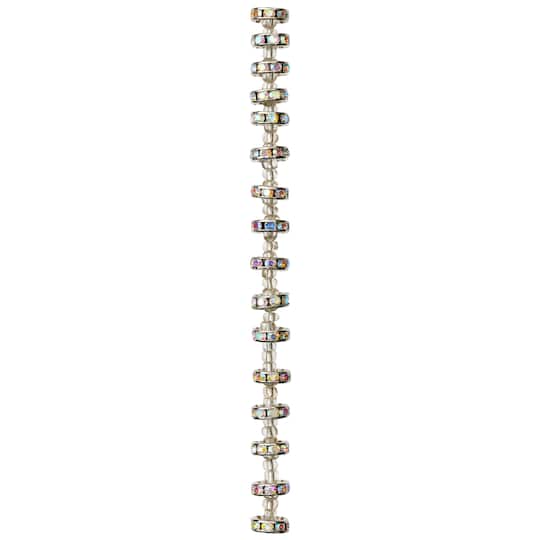 12 Pack: Crystal Glass & Metal Round Beads, 10mm by Bead Landing™